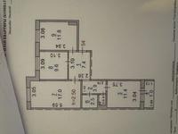 3-комнатная квартира · 65 м² · 6/6 этаж, 7-й микрорайон, 7 Мкр 2 за 24.5 млн 〒 в Костанае