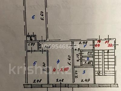 3-бөлмелі пәтер, 59 м², 3/5 қабат, Абая 50 — Остановки зорька и магазина Нурсат, бағасы: 11 млн 〒 в Темиртау