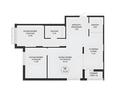 3-бөлмелі пәтер · 75.87 м² · 9/9 қабат, Пересечение ул. Калдаякова и ул. Жургенова, бағасы: ~ 42.2 млн ₸ в Астане, Сарайшык р-н — фото 2