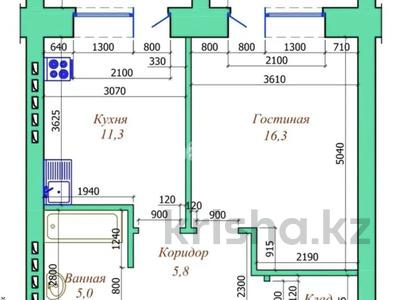 1-комнатная квартира · 50.6 м² · 3/9 этаж, мкр. Алтын орда 2 за 20.3 млн 〒 в Актобе