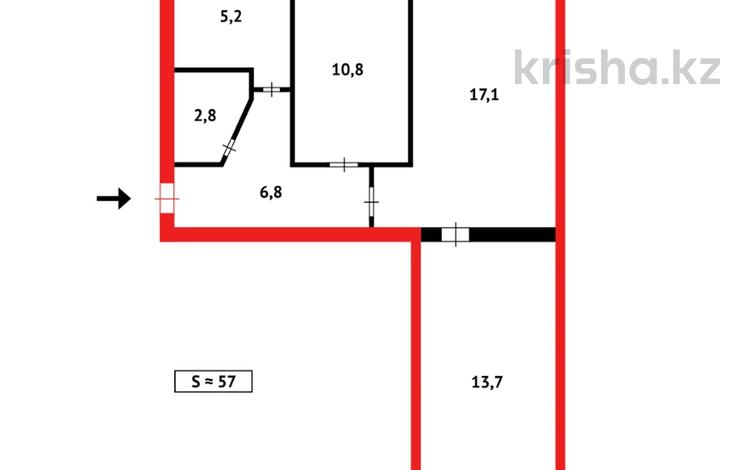 3-бөлмелі пәтер · 56.9 м² · 5/5 қабат, Пришахтинск, 21й микрорайон, бағасы: 9.5 млн 〒 в Караганде, Алихана Бокейханова р-н — фото 2