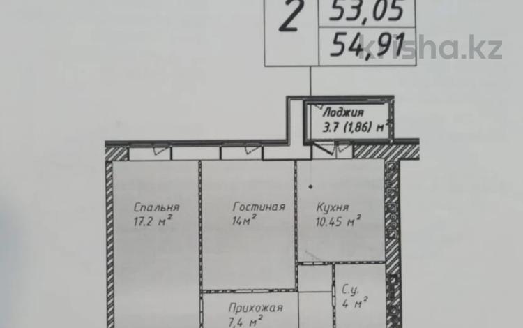 2-бөлмелі пәтер · 55 м² · 10/12 қабат, ул. Бейбарыс Султан 25/5 — САМАЯ НИЗКАЯ ЦЕНА !!!, бағасы: ~ 22 млн ₸ в Астане, Сарыарка р-н — фото 2