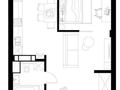 1-бөлмелі пәтер · 43.6 м² · 4/9 қабат, Шамши Калдаяков 14 — Тауелсиздик, бағасы: 29.9 млн ₸ в Астане, Сарайшык р-н — фото 4