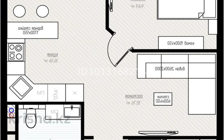 1-бөлмелі пәтер · 43.6 м² · 4/9 қабат, Шамши Калдаяков 14 — Тауелсиздик, бағасы: 29.9 млн ₸ в Астане, Сарайшык р-н — фото 29