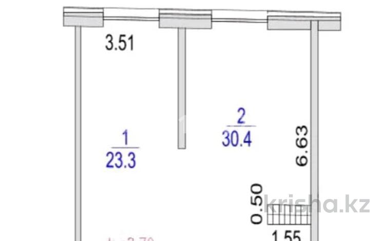 2-комнатная квартира · 53.7 м² · 7/8 этаж, Бурундайская 91/3 за 26 млн ₸ в Алматы, Турксибский р-н — фото 2