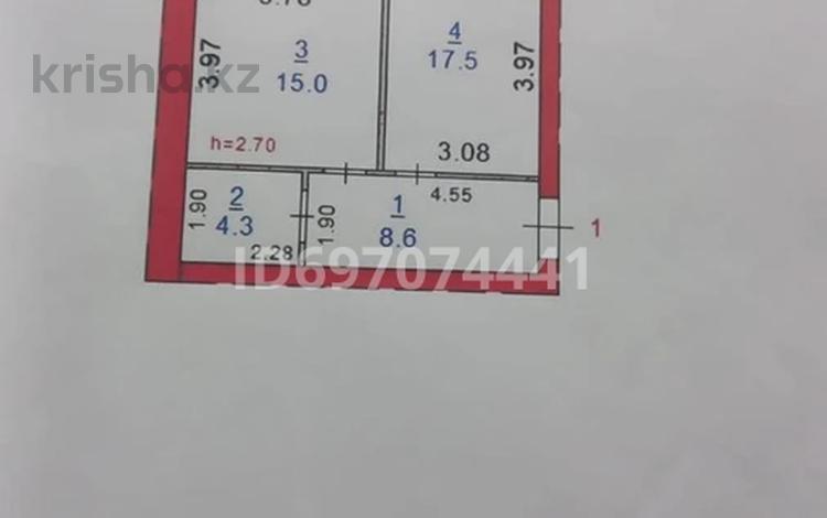 1-комнатная квартира, 45.4 м², 1/5 этаж, Микрорайон Аэропорт 1, Герасимова 1/1 — Аэропорт за 15.8 млн 〒 в Костанае, Микрорайон Аэропорт 1 — фото 2