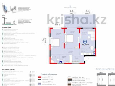 3-комнатная квартира · 89.75 м² · 1/4 этаж, Кульджинский тр-т — САМАЯ ВЫГОДНАЯ ЦЕНА! за 80 млн ₸ в Алматы, Медеуский р-н