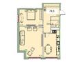 3-бөлмелі пәтер · 74.6 м², мкр Таусамалы, Жандосова 70Б, бағасы: ~ 48.5 млн ₸ в Алматы, Наурызбайский р-н — фото 3