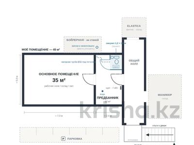 Свободное назначение, офисы, магазины и бутики, склады · 45 м² за 14.5 млн ₸ в Астане, Алматы р-н