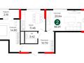 2-комнатная квартира · 63.31 м², пр. Улы Дала за ~ 35.8 млн ₸ в Астане, Нура р-н — фото 3