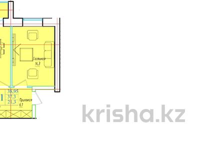 1-комнатная квартира, 38.95 м², 1/5 этаж, кошкарбаева 39 за ~ 11.7 млн 〒 в Кокшетау