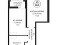 1-бөлмелі пәтер · 38.5 м² · 7/20 қабат, Казыбек би 19а — БЕЗ КОМИССИИ, бағасы: ~ 20.2 млн ₸ в Астане, Нура р-н — фото 3