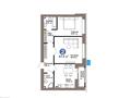 2-бөлмелі пәтер · 67.3 м² · 8/12 қабат, Е-899 5/1, бағасы: 59.6 млн ₸ в Астане, Нура р-н