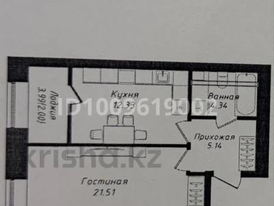 1-комнатная квартира · 45.32 м² · 2/8 этаж, Жубан Молдагалиев 6г за 25 млн ₸ в Астане, Нура р-н
