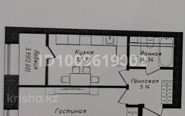 1-комнатная квартира · 45.32 м² · 2/8 этаж, Жубан Молдагалиев 6г за 25 млн ₸ в Астане, Нура р-н — фото 2