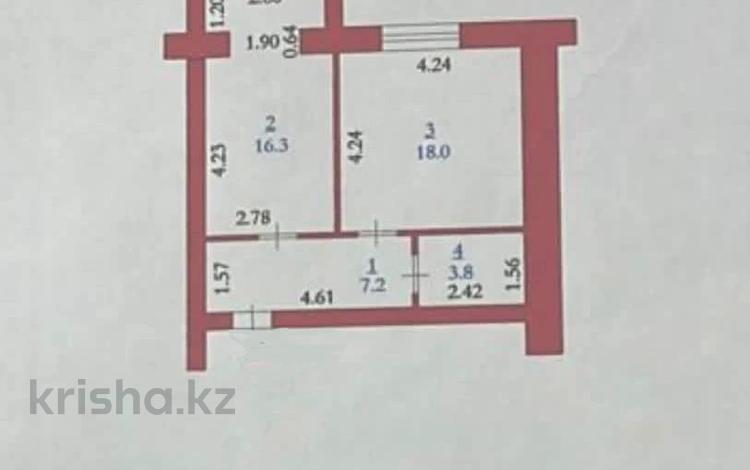 1-комнатная квартира, 45.3 м², 2/5 этаж, мкр. Алтын орда за 11.5 млн 〒 в Актобе, мкр. Алтын орда — фото 2