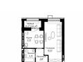 1-бөлмелі пәтер · 38.88 м² · 6/9 қабат, Чингиз Айтматов 1, бағасы: 27 млн ₸ в Астане, Нура р-н