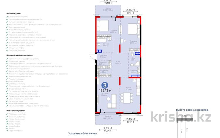 3-бөлмелі пәтер · 126 м² · 3/3 қабат, Култобе 1/2 — ЛУЧШАЯ ЦЕНА КЛЮЧИ НА РУКАХ!, бағасы: ~ 173.5 млн ₸ в Алматы, Бостандыкский р-н — фото 4