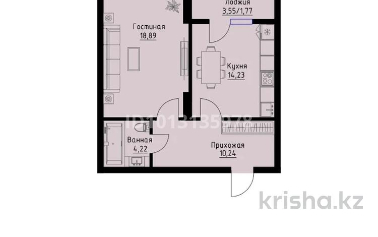1-комнатная квартира · 49.35 м² · 5/8 этаж, Сатпаева 13Б за 26 млн ₸ в Усть-Каменогорске — фото 2