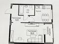 1-бөлмелі пәтер · 40.6 м² · 2 қабат, Е-429 26 — По ул.Сыганак, бағасы: 25.5 млн ₸ в Астане, Нура р-н