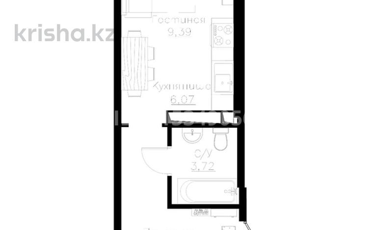 1-бөлмелі пәтер · 20 м² · 3/12 қабат, Кульджинский тракт, бағасы: 7.2 млн ₸ в Алматы, Турксибский р-н — фото 2