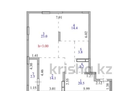 2-комнатная квартира · 80.5 м² · 6/12 этаж, Мангилик Ел Е496 за 60.5 млн ₸ в Астане, Есильский р-н