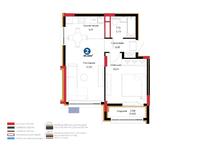 2-комнатная квартира · 46 м² · 7/9 этаж, Кенесары 54 за 31.9 млн ₸ в Астане, р-н Байконур