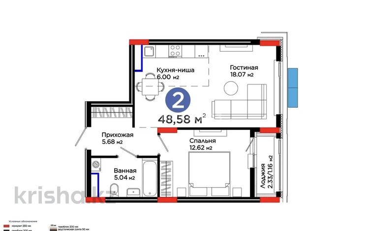 2-бөлмелі пәтер · 49 м² · 4/9 қабат, Е 900 8, бағасы: 40.5 млн ₸ в Астане, Нура р-н — фото 30