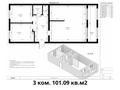 3-комнатная квартира · 101.09 м², Шажимбаева 101 за ~ 44.5 млн 〒 в Петропавловске — фото 3
