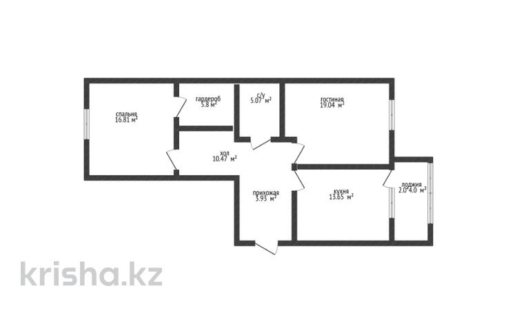 2-комнатная квартира · 76.8 м² · 7/9 этаж, Микрорайон Береке за 34.7 млн ₸ в Костанае — фото 3