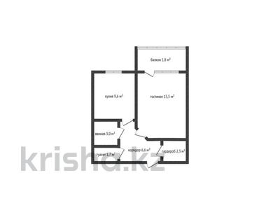 1-комнатная квартира · 40.5 м² · 3/9 этаж, Юбилейный 2 за 22.5 млн 〒 в Костанае