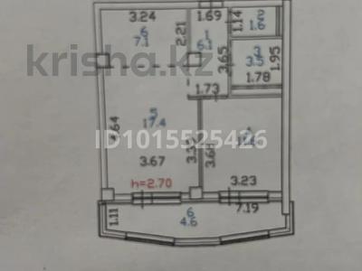 1-комнатная квартира · 47.3 м² · 13/13 этаж, Мукан Тулебаев 5 за 23 млн ₸ в Астане, Алматы р-н