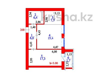 2-бөлмелі пәтер · 58.5 м² · 12/12 қабат, Жумекен Нажимеденов 46 — Нажмиденова - мост Улы Дала, бағасы: ~ 26.4 млн ₸ в Астане, Сарайшык р-н