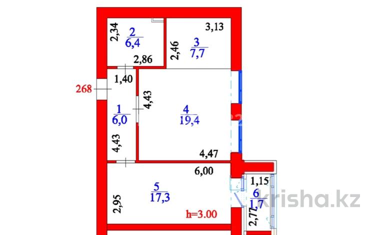 2-бөлмелі пәтер · 58.5 м² · 12/12 қабат, Жумекен Нажимеденов 46 — Нажмиденова - мост Улы Дала, бағасы: ~ 26.4 млн ₸ в Астане, Сарайшык р-н — фото 2