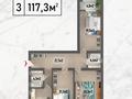 3-бөлмелі пәтер · 117.3 м² · 1/7 қабат, 28А-ш/а., 29а 45 — Аккала Молл, бағасы: 22 млн ₸ в Актау, 28А мкр — фото 8