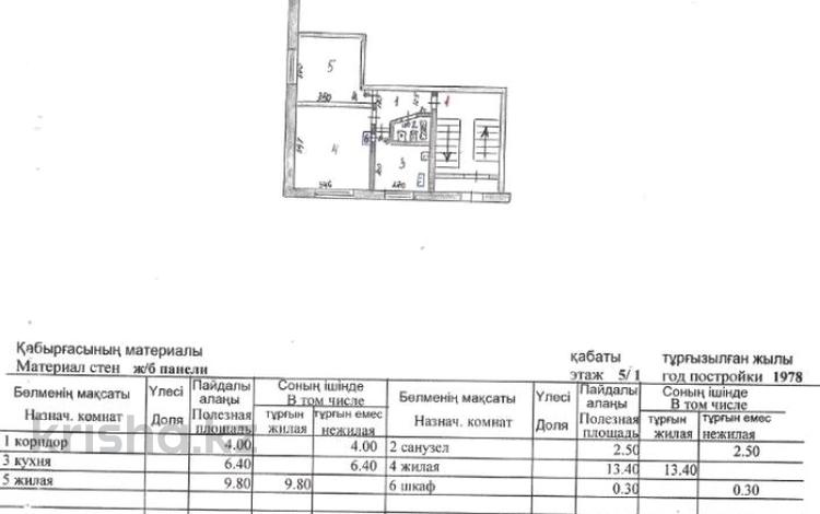 1-комнатная квартира, 36.4 м², 1/5 этаж, Джамбула 73 за 5 млн 〒 в Кандыагаш — фото 2