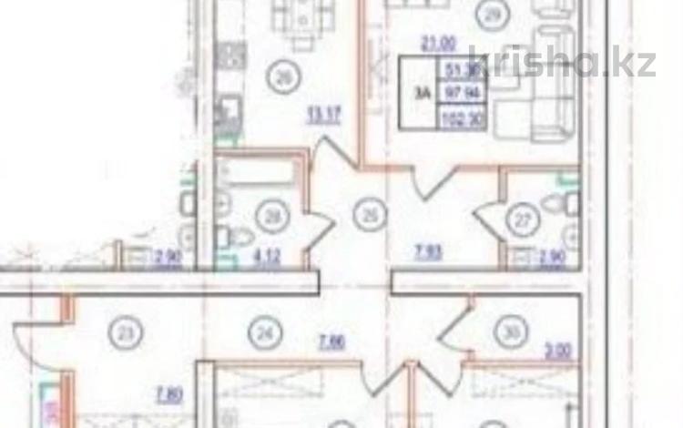 3-бөлмелі пәтер · 102.2 м² · 4/9 қабат, Микрорайон Береке, бағасы: ~ 42.9 млн ₸ в Костанае — фото 2
