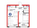 2-комнатная квартира · 46.51 м², мкр Дарабоз, Бауыржана Момышулы 11/12а за ~ 38 млн ₸ в Алматы, Алатауский р-н — фото 3