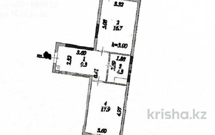 2-комнатная квартира, 50.1 м², 2/9 этаж, Әлихан Бөкейхан 18/1 стр за 28 млн 〒 в Астане, Есильский р-н — фото 2