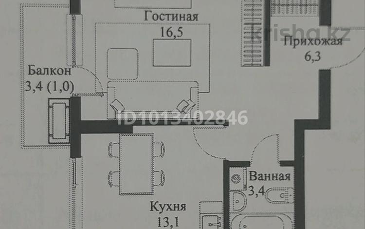 1-бөлмелі пәтер · 40.3 м² · 7/12 қабат, Ауэзова 3г/2 — Ауэзова - Гоголя, бағасы: 39 млн ₸ в Алматы, Алмалинский р-н — фото 4