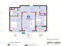 2-бөлмелі пәтер · 70.41 м² · 9/12 қабат, Турар Рыскулов 18, бағасы: 50.5 млн ₸ в Астане