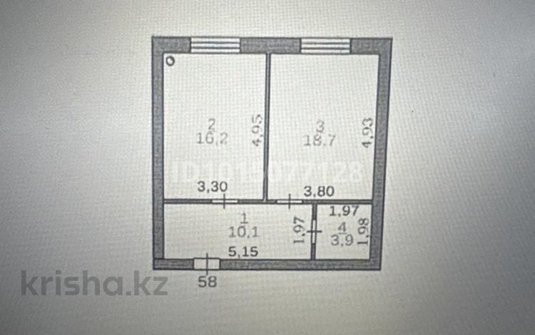 1-комнатная квартира · 48.9 м² · 4/5 этаж, Аргынбекова 2 за ~ 26.4 млн ₸ в Шымкенте, Абайский р-н — фото 2