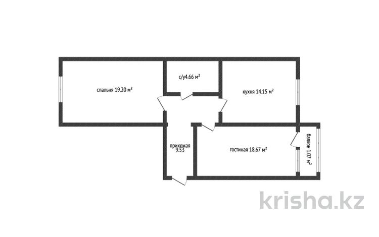 2-комнатная квартира · 67.6 м² · 1/12 этаж, Юбилейный 1а за 27.6 млн ₸ в Костанае — фото 2