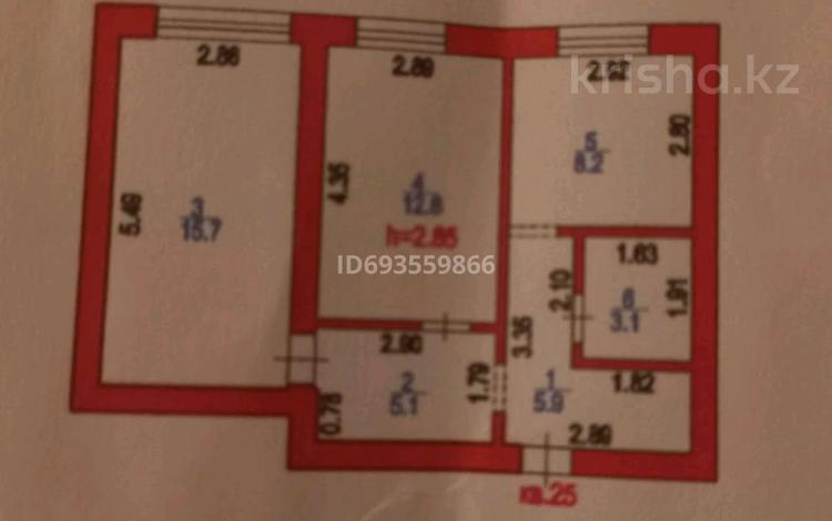 2-комнатная квартира, 50.6 м², 1/5 этаж, Акбидай 13 — Акбидай за 14.6 млн 〒 в Астане, р-н Байконур — фото 2