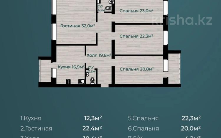 4-комнатная квартира · 145.5 м² · 3/5 этаж, Старый город, ломоносова за 44.5 млн ₸ в Актобе — фото 2