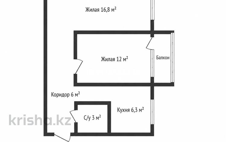 2-бөлмелі пәтер · 45 м² · 2/5 қабат, Фрунзе 17, бағасы: 10 млн ₸ в Рудном — фото 4