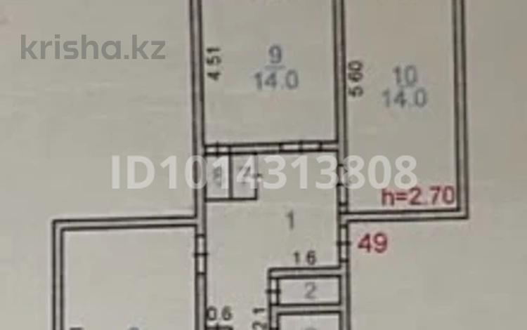 3-бөлмелі пәтер · 69.6 м², 16 мкр 43А, бағасы: 22 млн ₸ в Шымкенте, Енбекшинский р-н — фото 2