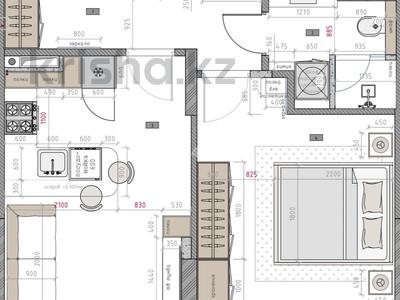 2-бөлмелі пәтер · 43 м² · 8/9 қабат, Ботагөз 2/1, бағасы: 33 млн ₸ в Алматы, Алатауский р-н
