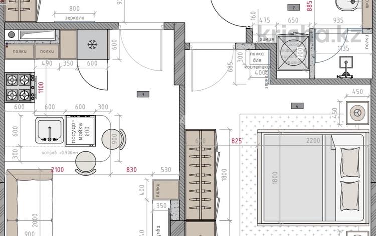 2-бөлмелі пәтер · 43 м² · 8/9 қабат, Ботагөз 2/1, бағасы: 33 млн ₸ в Алматы, Алатауский р-н — фото 4