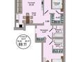 3-комнатная квартира · 88.11 м² · 1/9 этаж, Алихана Бокейхана 84 за ~ 34.4 млн 〒 в Кокшетау